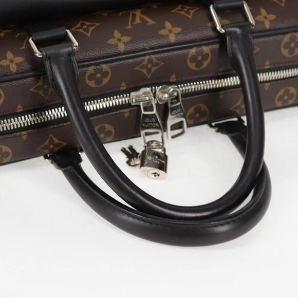 LOUIS VUITTON Monogram Macassar Soft briefcase Bag 2way M56719 LV Auth 118897M - Picture 9 of 15